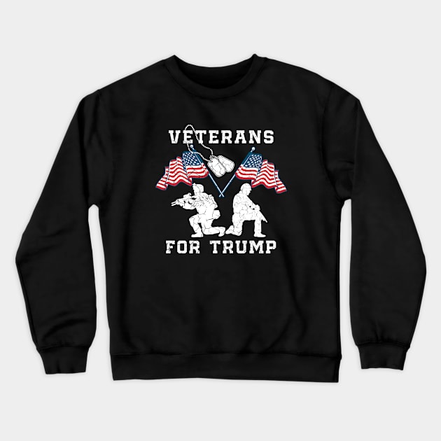 Veterans for Trump Crewneck Sweatshirt by mstory